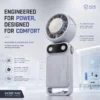 Outdoor Rechargeable Handheld Fan, Portable, 5V, Battery - view 4