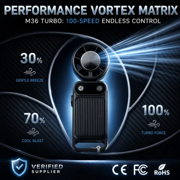 Outdoor Rechargeable Handheld Fan, Portable, 5V, Battery - view 5