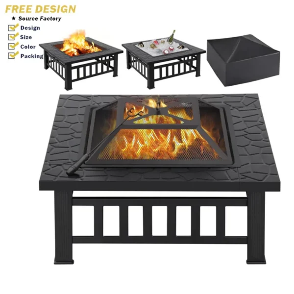Pack Smokeless Pool Stove, Steel, Marine Grade Steel