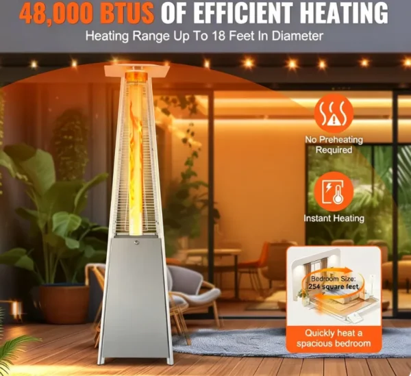 Patio Heater, 000, BTU, 360°