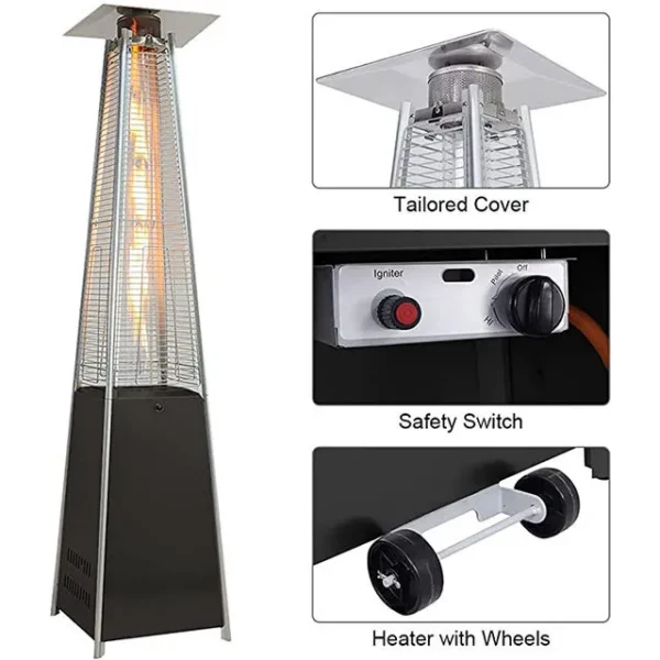 Patio Heater, 360°, Stainless, Steel - view 6