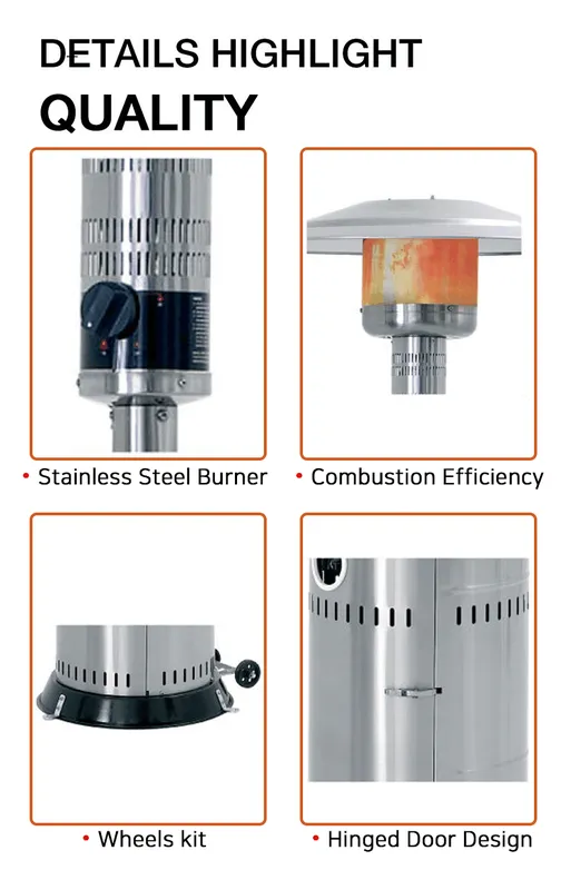 Patio Heater, Stainless, Steel - view 2