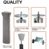 Patio Heater, Stainless, Steel - view 3
