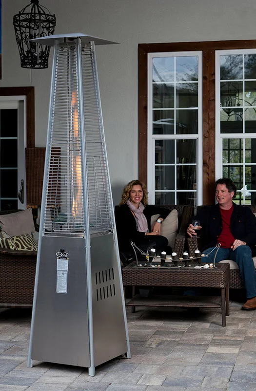 Patio Heater, Steel, Stainless Steel, Fire Pit - view 2