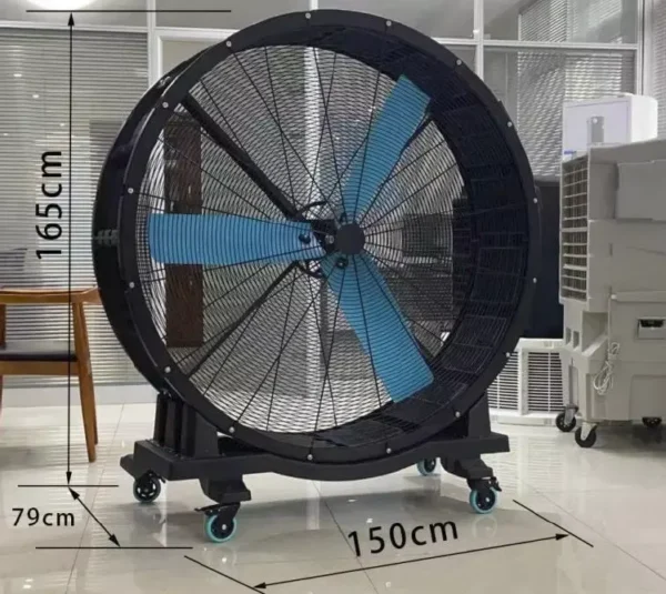 Pedestal Fan, 0.9mHVLS, Plastic - view 2