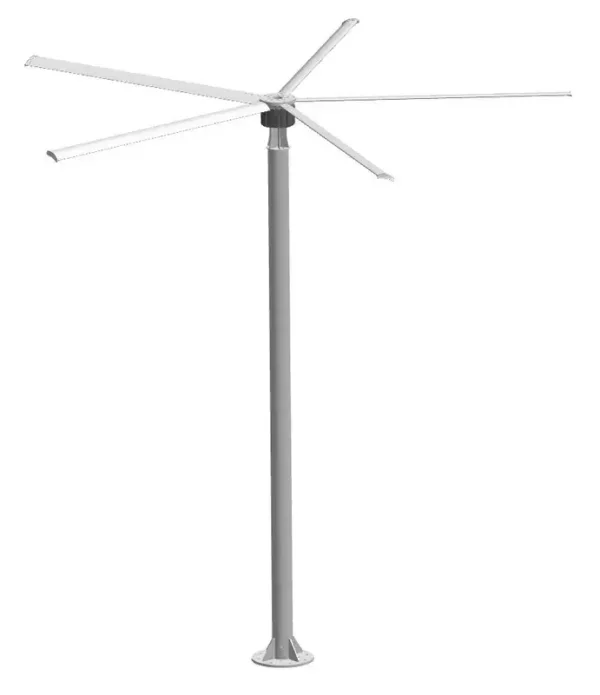 Pedestal Fan, 12ft, 14ft, Aluminum, 220V