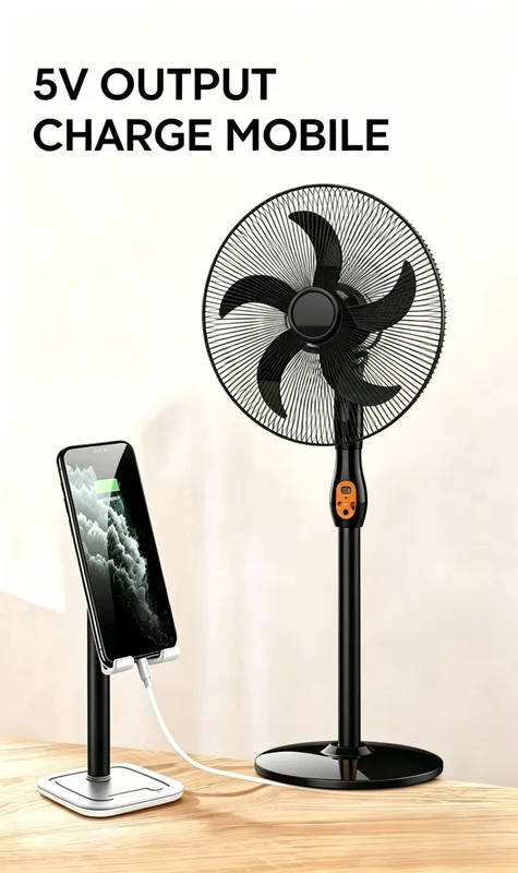 Pedestal Fan, 18", Solar, 12V, 20Ah - view 2