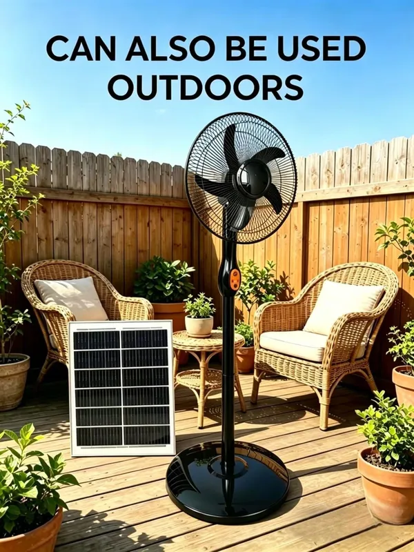 Pedestal Fan, 18", Solar, 12V, 20Ah - view 3