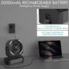 Pedestal Fan, 20000mAh, Portable - view 4