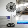 Pedestal Fan, 3-Speed, 55W, Plastic
