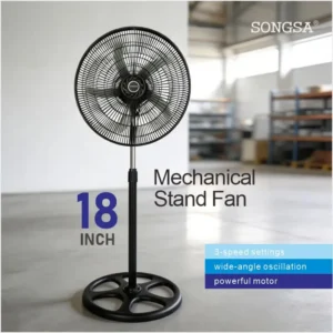 Pedestal Fan, 3-Speed, 55W, Plastic