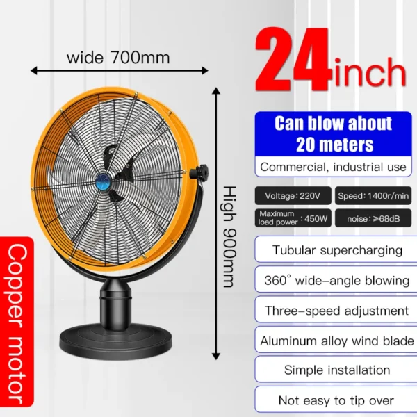 Pedestal Fan, Copper, 110W, Metal - view 2