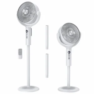 Pedestal Fan, LCD, 17-20W, Plastic