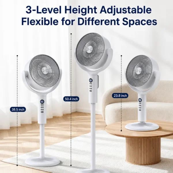 Pedestal Fan, LCD, 17-20W, Plastic - view 5