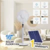 Pedestal Fan, Plastic, Solar