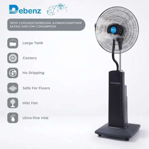 Pedestal Fan, Portable, 220, 1.7 - view 4