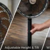 Pedestal Fan, Portable, 45 w(0.06hp), Plastic - view 6