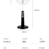 Pedestal Fan, Solar, 48W max, Plastic - view 2