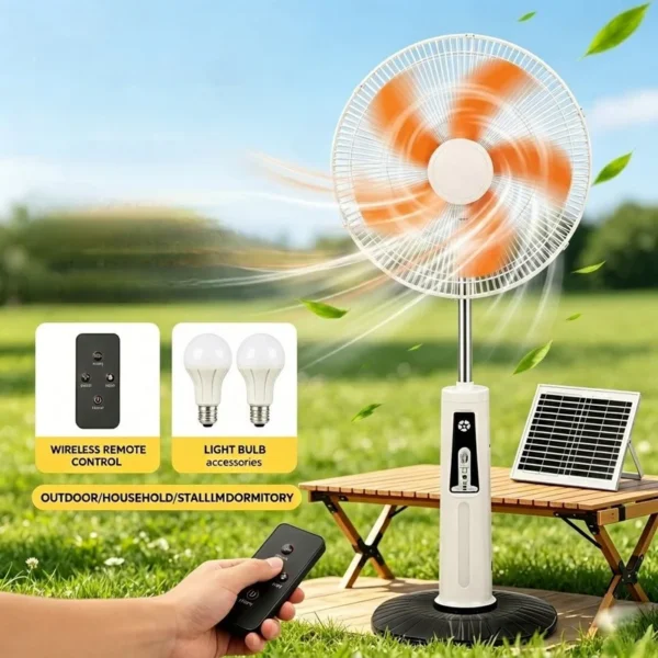 Pedestal Fan, Solar, LED - view 4