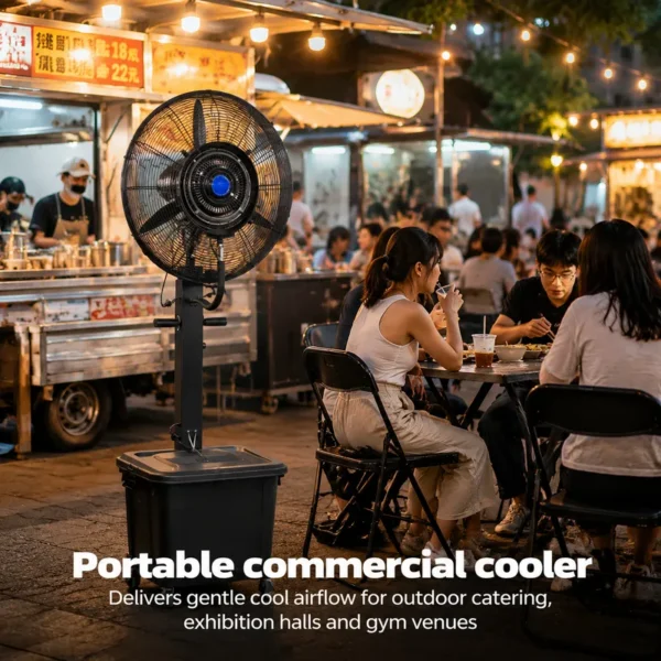 Pedestal Misting Fan, 26", 3-Speed, Centrifugal - view 4