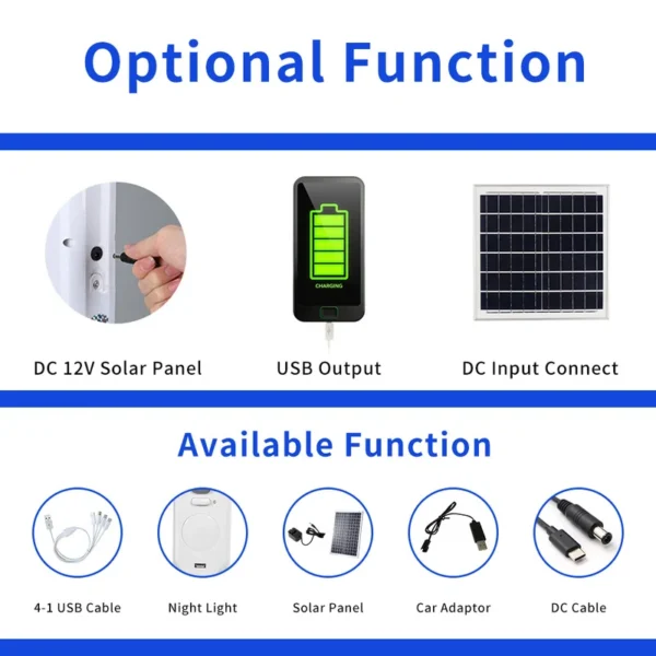 Pedestal Solar Fan, DC 12V, 18 - view 6