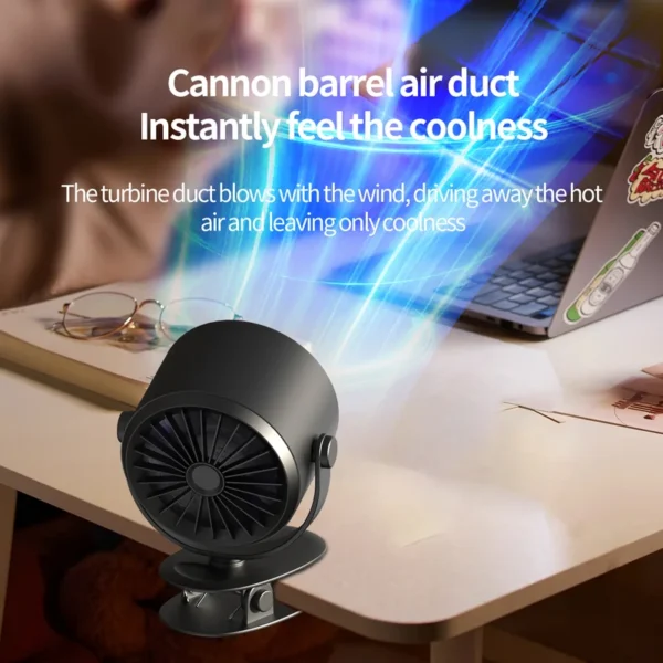 Personal Desk Clip Fan, HXTC88, AIR, Portable, USB - view 2