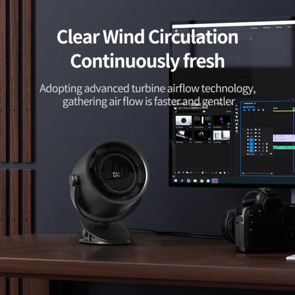 Personal Desk Clip Fan, HXTC88, AIR, Portable, USB - view 5