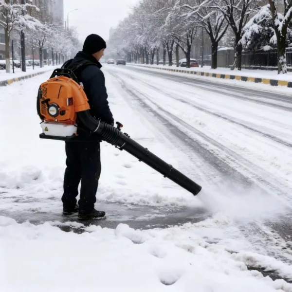 Petrol Power Backpack Blower, Brushless, Metal - view 6