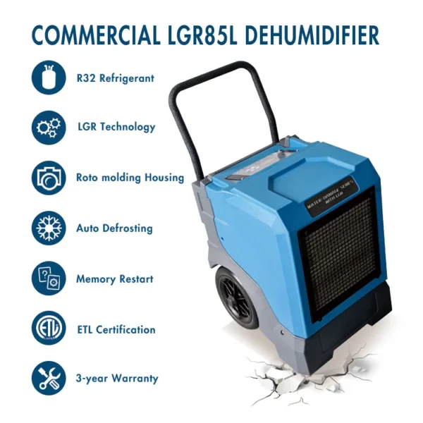 Pints Commercial Dehumidifier, LGR, R32 - view 2