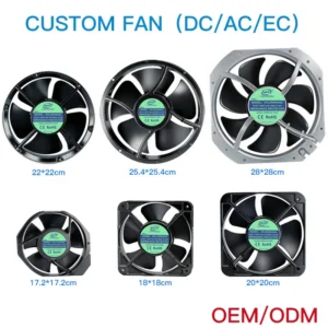 Plastic Blade Cooling Fan, 8025, 9225, 12038, Axial