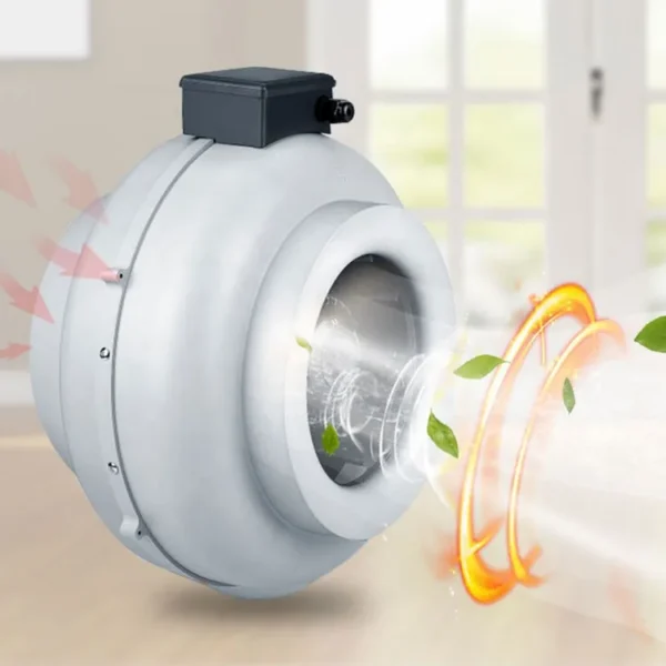 Plastic Centrifugal Duct Fan, Inline, 220-230V