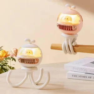 Plastic Desktop Clip Fan, Portable, USB, 3600mAh
