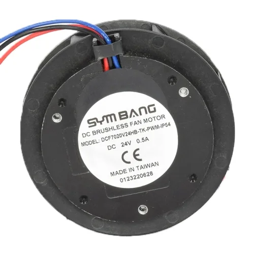 Plastic Duct Centrifugal Fan, 70x20mm, 12/24V/48V, SYMBANG - view 3