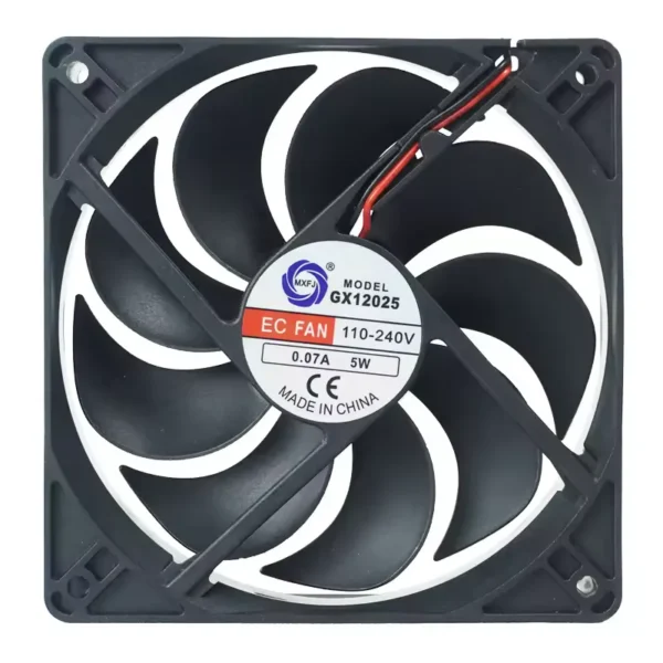 Plastic Fan, Gx12025, 110-240vac, 3200rpm, 6w
