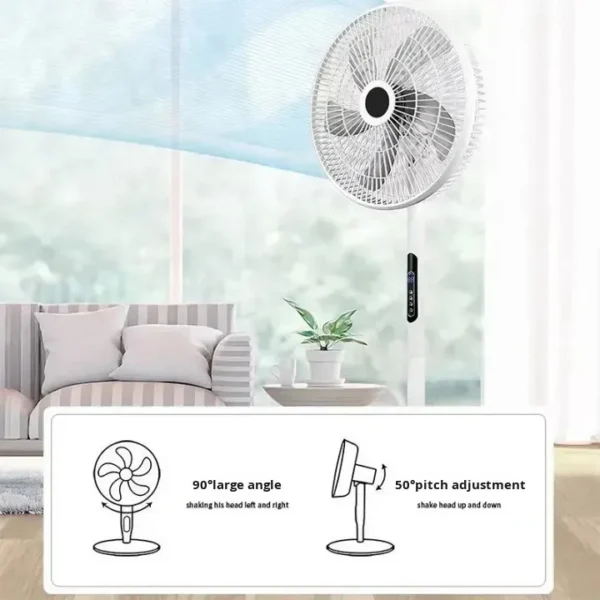 Plastic Floor Fan, 16-Inch, 220V/110V - view 4