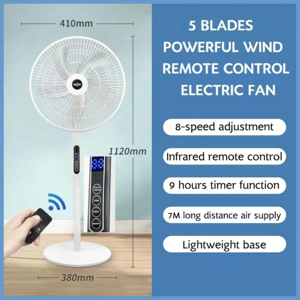 Plastic Floor Fan, 16-Inch, 220V/110V - view 6