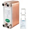 Plate Heat Exchanger, 3"x7.5", 316L, 3/4", MPT