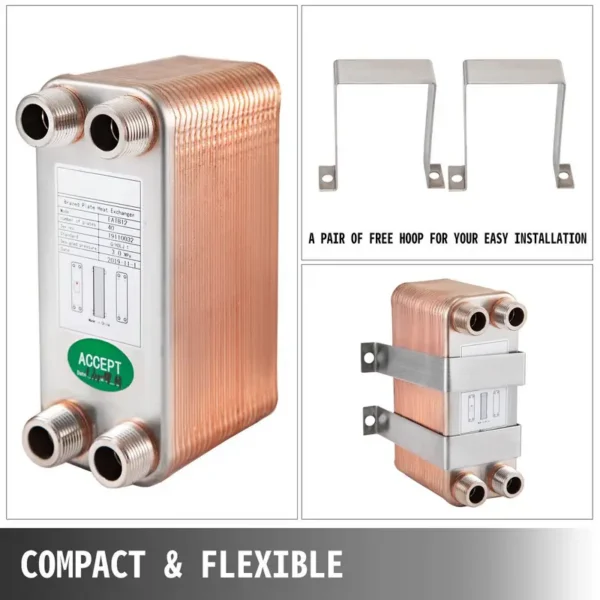 Plate Heat Exchanger, 3"x7.5", 316L, 3/4", MPT - view 6