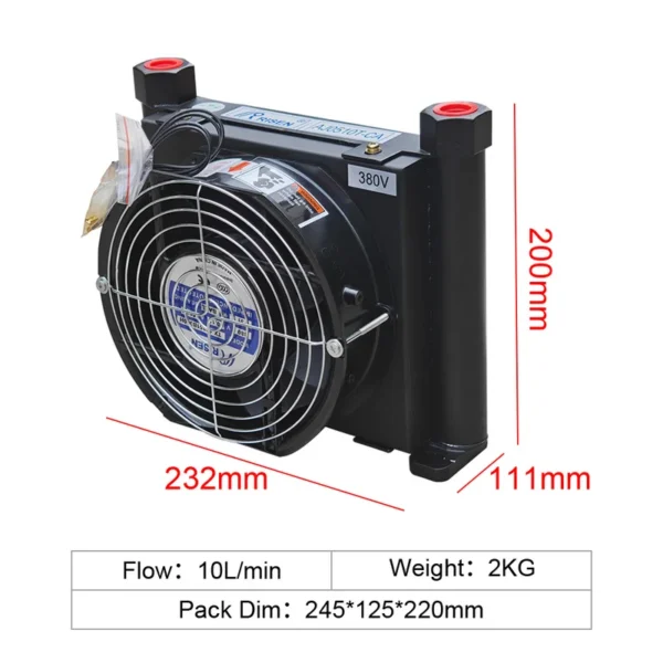 Plate Heat Exchanger, AJ0510, 1.2KW, Aluminium - view 2