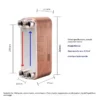Plate Heat Exchanger, Copper, Stainless, Steel, B3-026