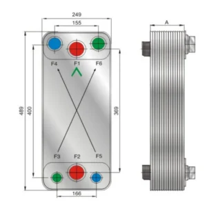 Plate Heat Exchanger, Stainless, Steel, FHC110, HVAC