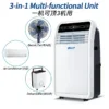 Portable Air Conditioner, 5000/7000/9000BTU, 460W, KY-15A007C1