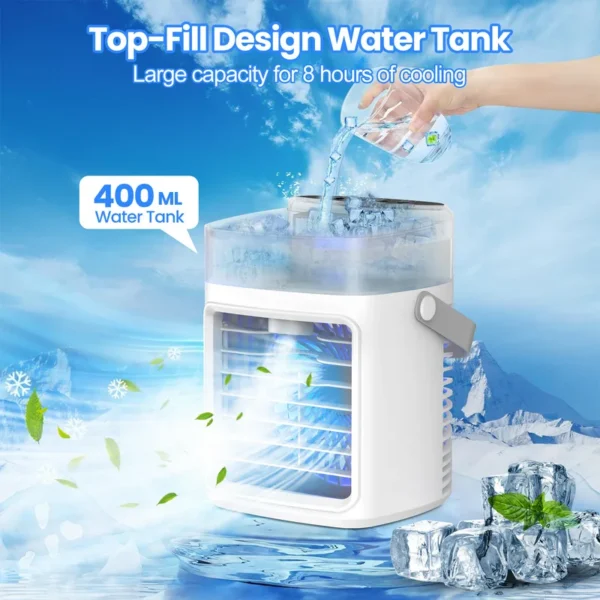 Portable Air Conditioner, Battery, Plastic - view 2