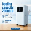Portable Air Conditioner, R290, 7000, BTU, 9000 - view 2