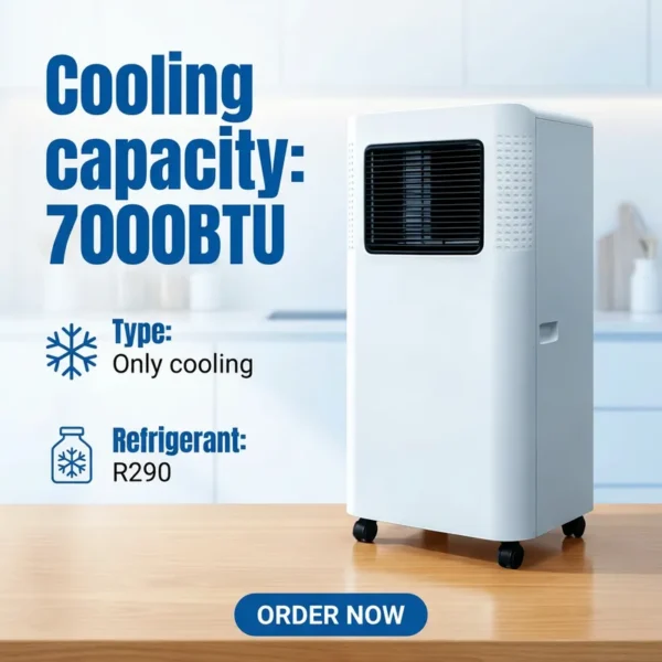 Portable Air Conditioner, R290, 7000, BTU, 9000 - view 2