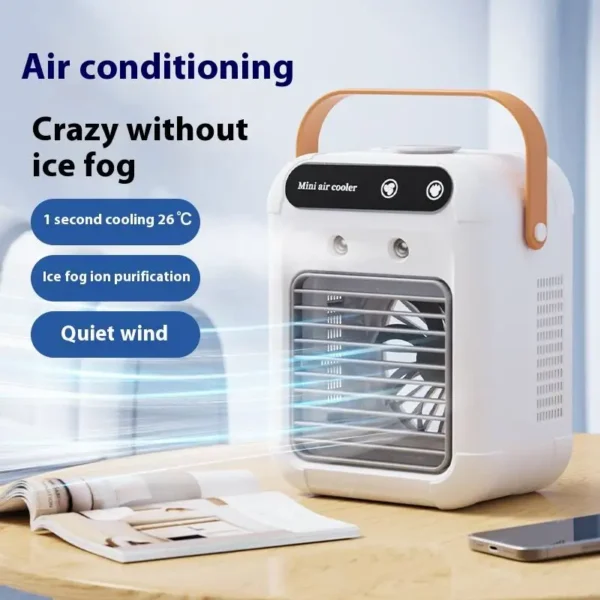 Portable Air Conditioner, USB, Battery, Plastic - view 2