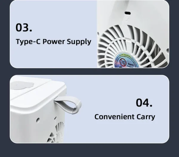 Portable Air Conditioner, USB, Plastic - view 3