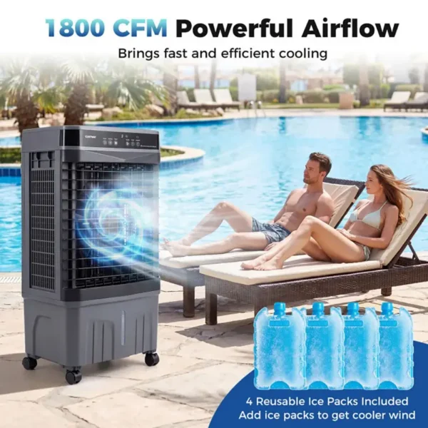 Portable Air Cooler, 1800, CFM, 4-Gallon - view 2