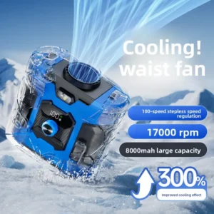 Portable Clip-on Waist Fan, USB, 6000ml