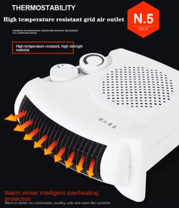 Portable Electric Thermo Fan, 2000 W, Plastic - view 5